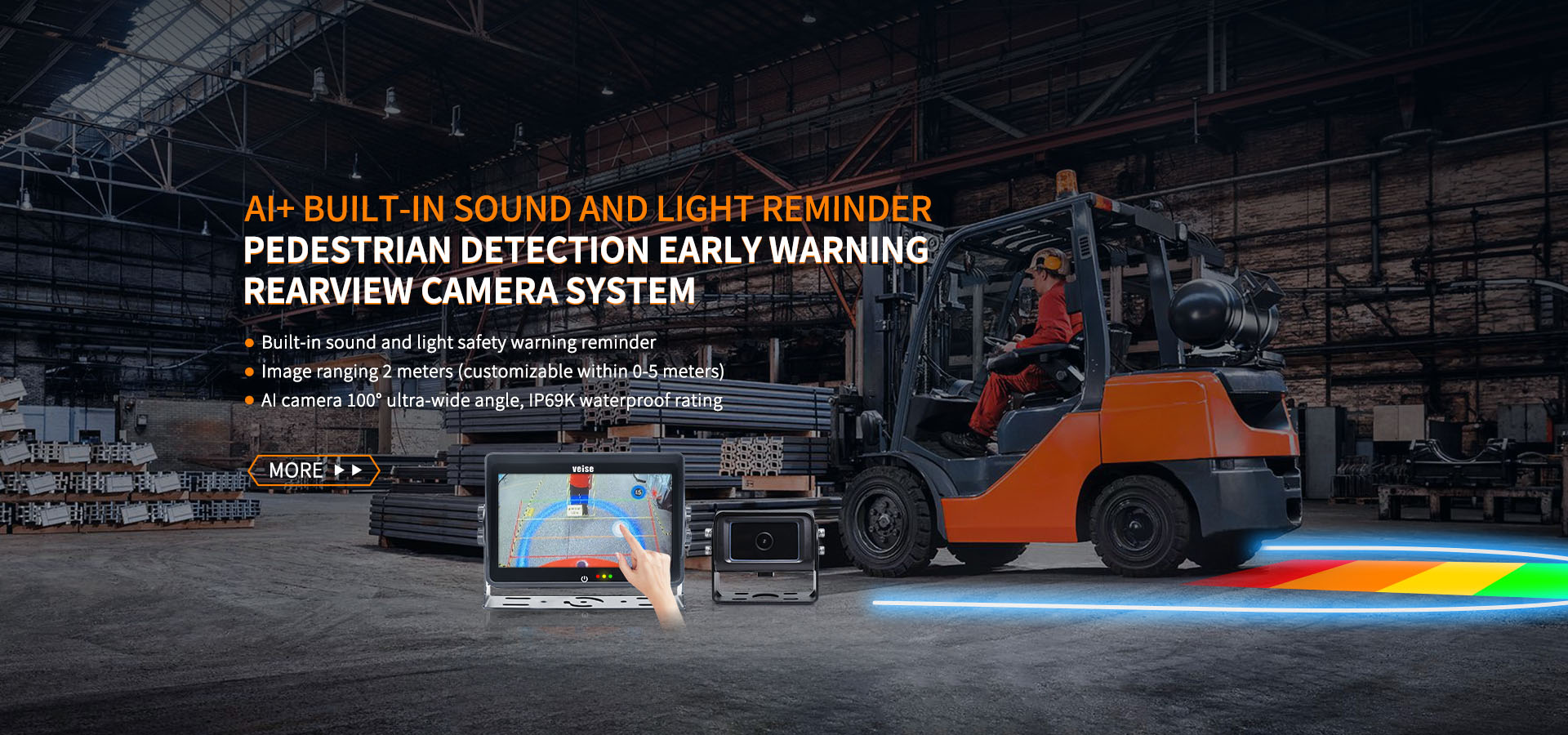 Pedestrian Detection Early Warning Rearview Camera system