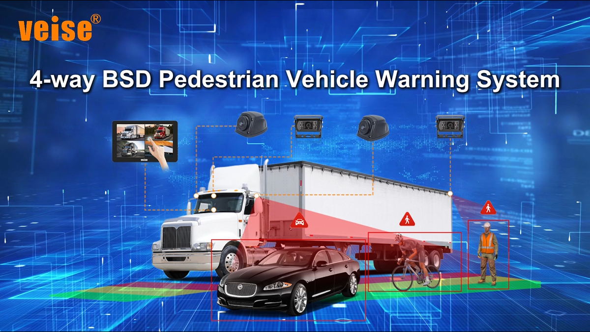 4-way BSD Pedestrian Vehicle Warning System