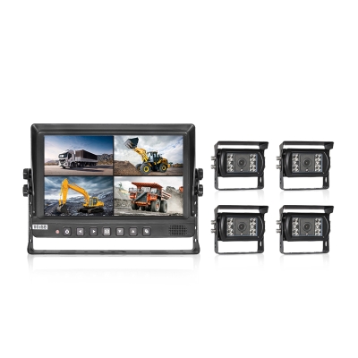9-inch 4-channel 1080P Quad Monitor Reverse Camera System