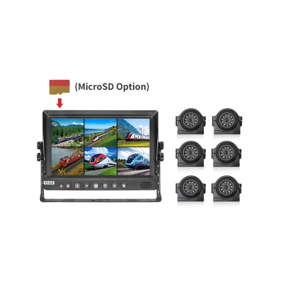 9-inch 6-channel 1080P HD Backup Camera System