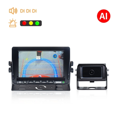 AI Reversing Camera Monitor System with Audible and Visual Alam