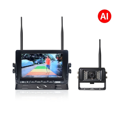 7-inch Wireless AI Pedestrian & Vehicle Detecting Camera System