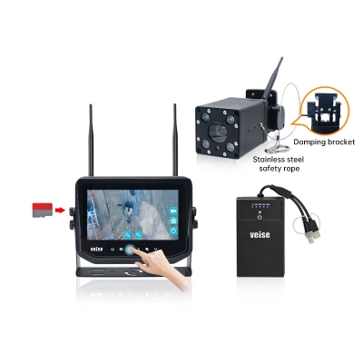 7 inch 20x zoom wireless car monitor system, waterproof touch button monitor can control zoom