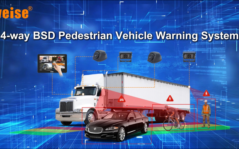 4-way BSD Pedestrian Vehicle Warning System